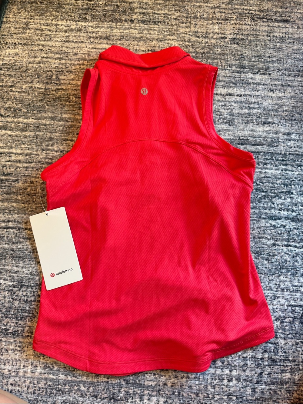 lululemon athletica Women's Bright Red Sleeveless Polo Tank